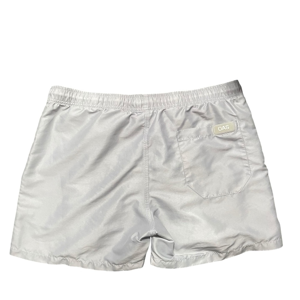 OAS Flamingo Embroidered Grey Silver Man’s Trunks Boat Shorts Size L - Picture 6 of 8